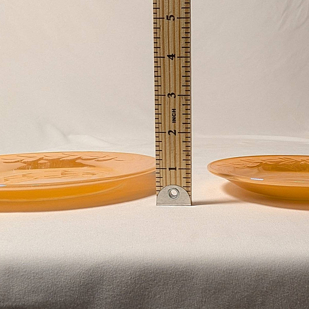 Vintage Fire King Peach Lustre Laurel Dishware Grouping of 10 Pieces