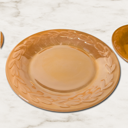 Vintage Fire King Peach Lustre Laurel Dishware Grouping of 10 Pieces