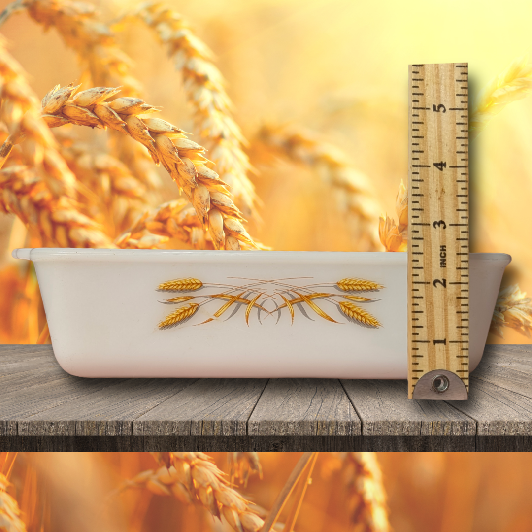 Anchor Hocking Fire-King Golden Wheat #409 1-Quart Loaf Pan/Casserole Dish