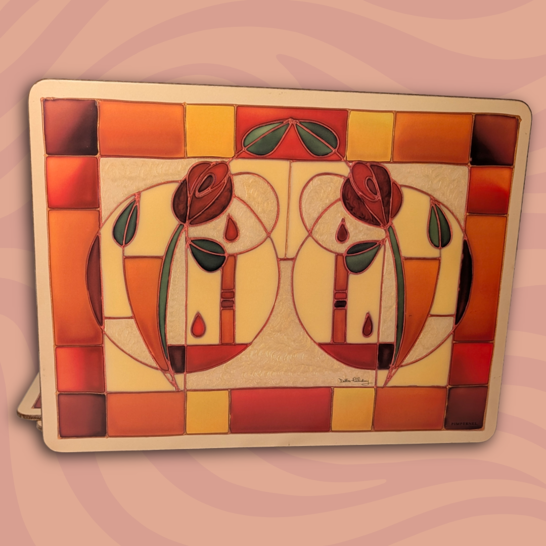Vintage Pimpernel Placemats (9) and Coasters (14) in "Copper Rose" Pattern