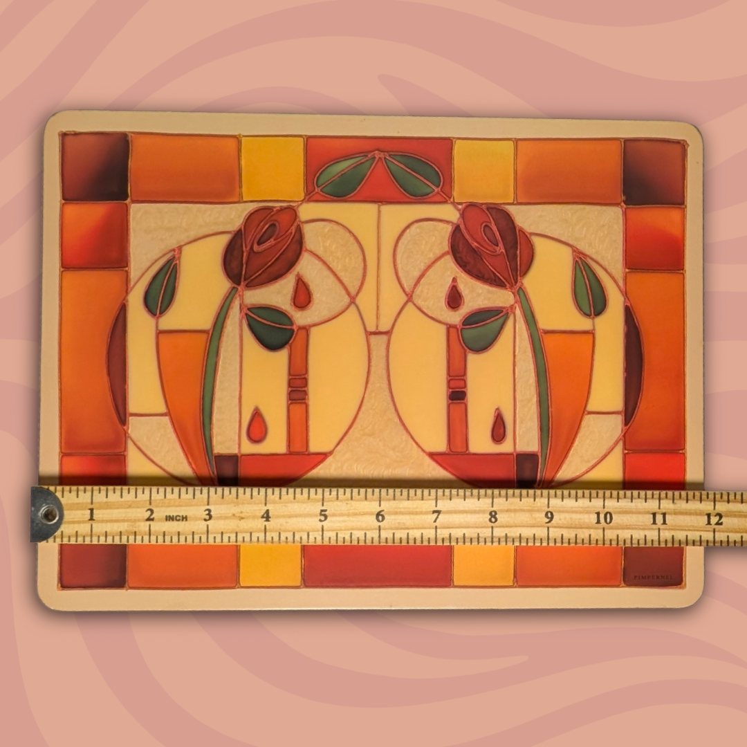 Vintage Pimpernel Placemats (9) and Coasters (14) in "Copper Rose" Pattern