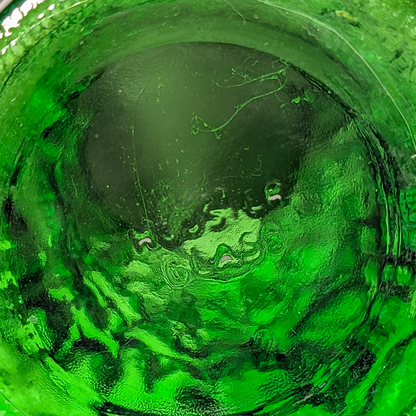Vintage Hoosier Glass Emerald Green Textured Glass Vase, 9.5" Tall