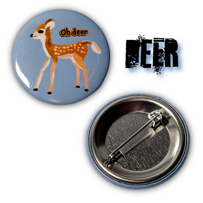 Sassy Animal Button (Cow, Crow, Ankylosaurus, Deer, Red Panda)