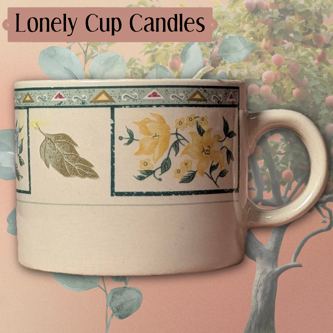 Chelsea Square (1998) pattern Macy's Exclusive Brand "The Cellar" Cup with Peachy Sage Scented Candle