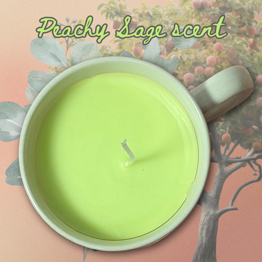 Chelsea Square (1998) pattern Macy's Exclusive Brand "The Cellar" Cup with Peachy Sage Scented Candle