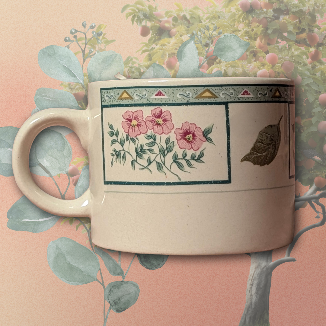 Chelsea Square (1998) pattern Macy's Exclusive Brand "The Cellar" Cup with Peachy Sage Scented Candle