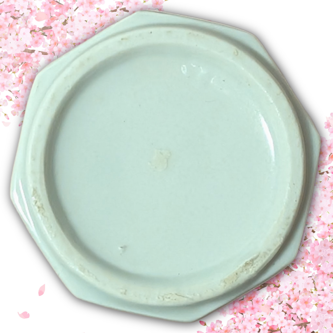 Yunomi Style Japanese Teacup, Bird & Branch Design w/ Added Cherry Blossom and Yuzu Candle