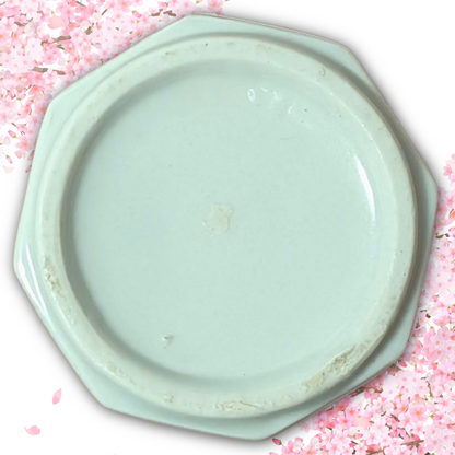 Yunomi Style Japanese Teacup, Bird & Branch Design w/ Added Cherry Blossom and Yuzu Candle
