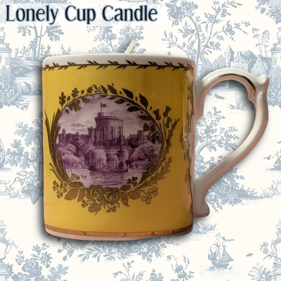 Windsor Castle Royal Collection Trust 1980s Transferware Commemorative Mug with Country Estate Scented Candle