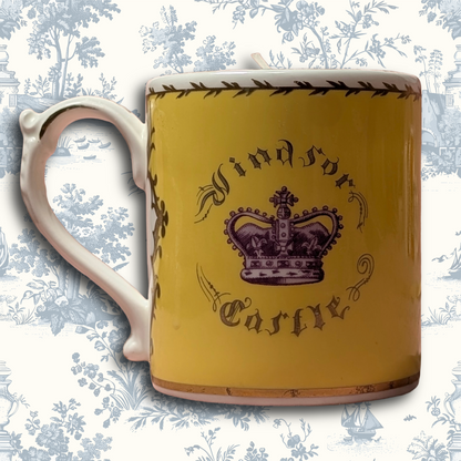 Windsor Castle Royal Collection Trust 1980s Transferware Commemorative Mug with Country Estate Scented Candle