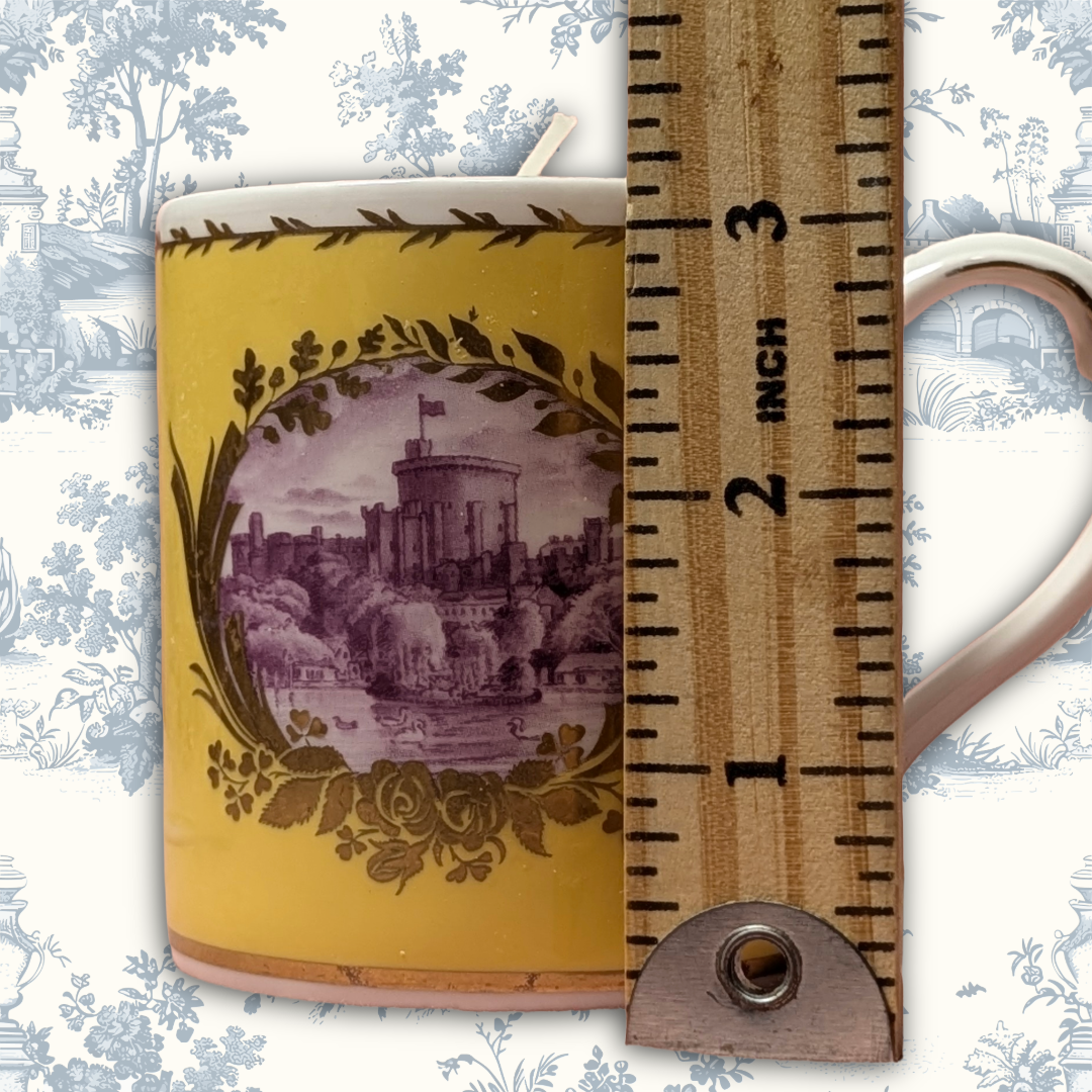 Windsor Castle Royal Collection Trust 1980s Transferware Commemorative Mug with Country Estate Scented Candle