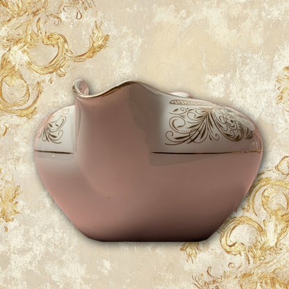 Harmony House Renaissance Pattern (3690) 1950s Fine China Creamer with cedar/cinnamon/sandalwood candle