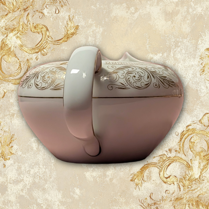 Harmony House Renaissance Pattern (3690) 1950s Fine China Creamer with cedar/cinnamon/sandalwood candle