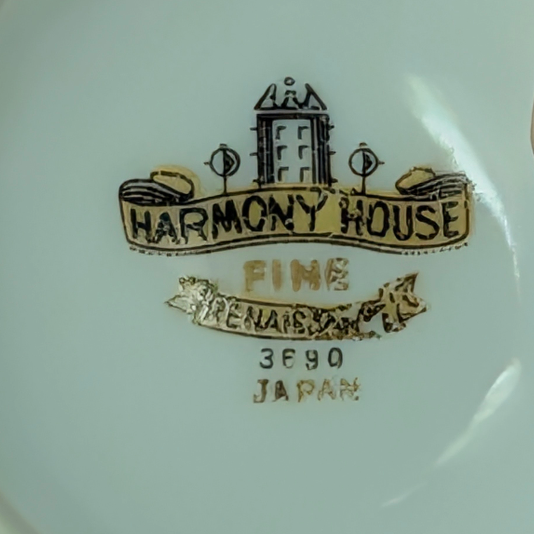 Harmony House Renaissance Pattern (3690) 1950s Fine China Creamer with cedar/cinnamon/sandalwood candle