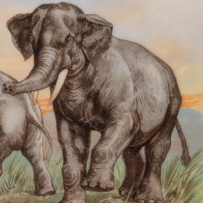 Elephant Family Lehmann & Sohn elegant early 20th century plate