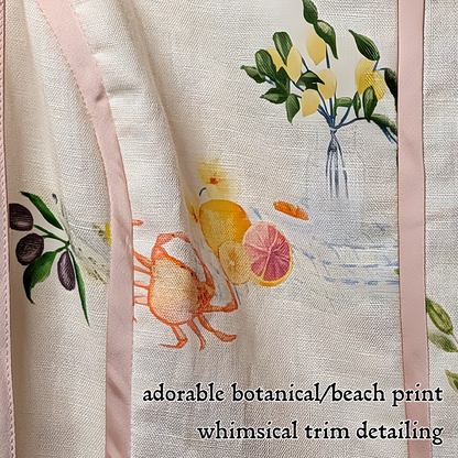 Anthropologie Corey Lynn Calter Seashell Mini Dress NWT sz M, Botanical/Nautical
