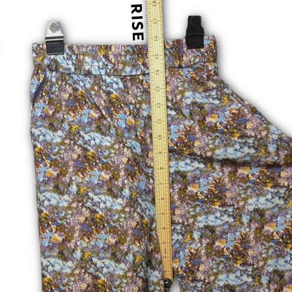 FRNCH Paris size Small Impressionistic Floral Viscose/Linen blend Palazzo Pants