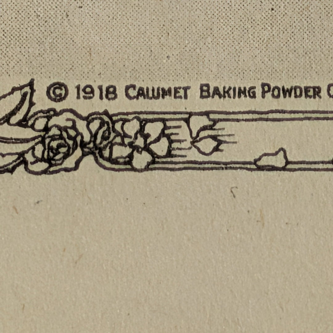 Antique 1918 Calumet Baking Powder "Reliable Recipes" Booklet cooking ephemera