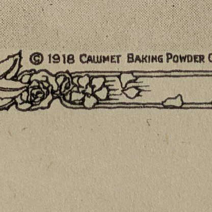 Antique 1918 Calumet Baking Powder "Reliable Recipes" Booklet cooking ephemera