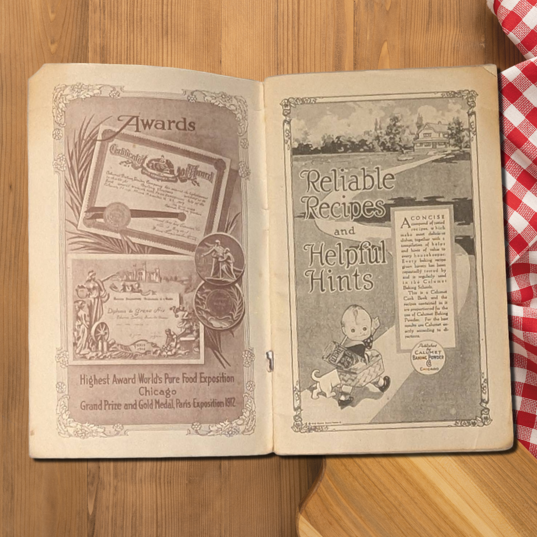 Antique 1918 Calumet Baking Powder "Reliable Recipes" Booklet cooking ephemera
