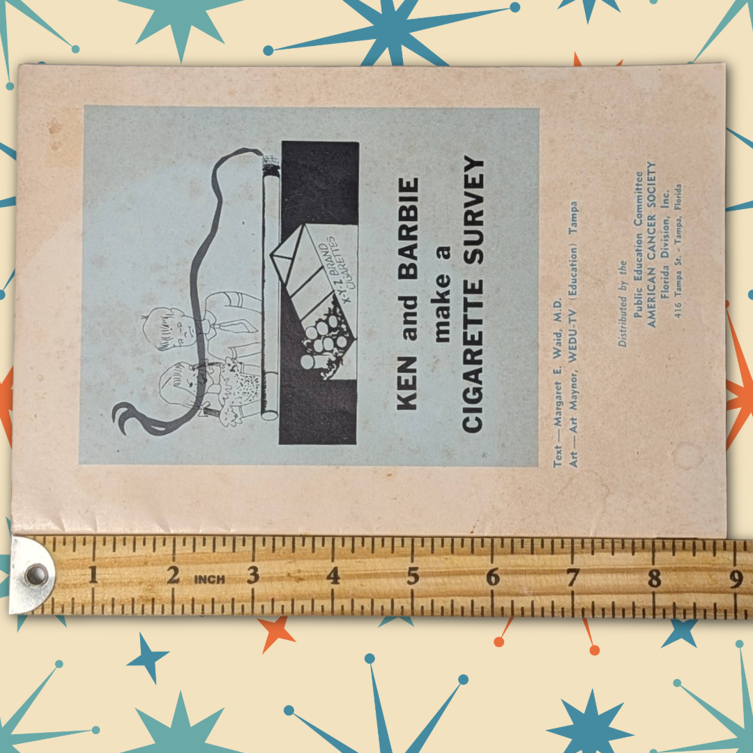 Vintage 1960s "Ken and Barbie Make a Cigarette Survey" Public Health Brochure
