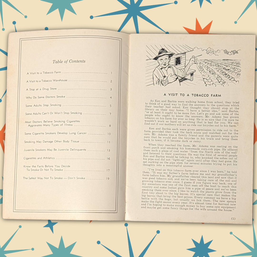 Vintage 1960s "Ken and Barbie Make a Cigarette Survey" Public Health Brochure