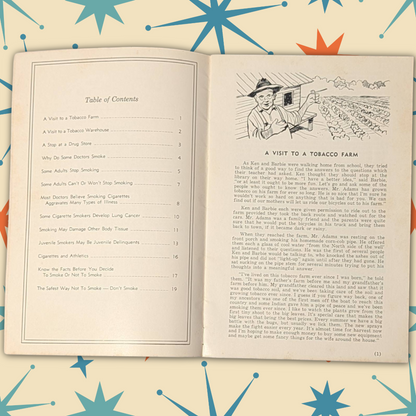 Vintage 1960s "Ken and Barbie Make a Cigarette Survey" Public Health Brochure