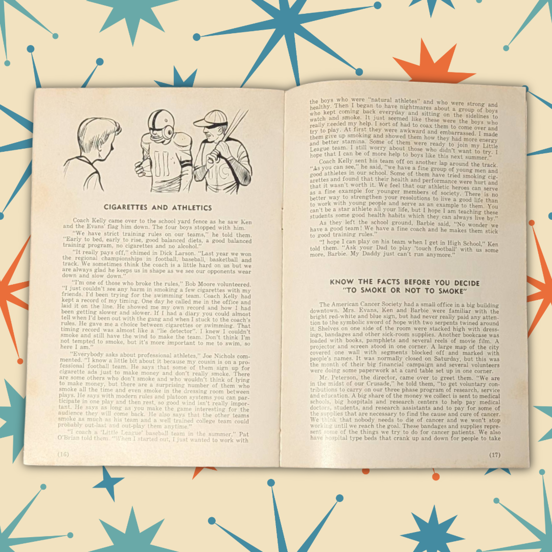 Vintage 1960s "Ken and Barbie Make a Cigarette Survey" Public Health Brochure