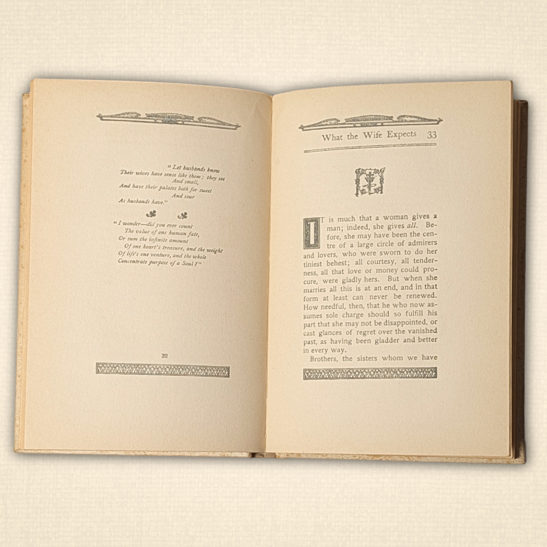 Lovers Alway F.B. Meyer 1912 Antique Hardcover Book Wedding Souvenir Christian