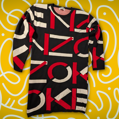 Kenzo Paris women's bold geometric design pullover dress