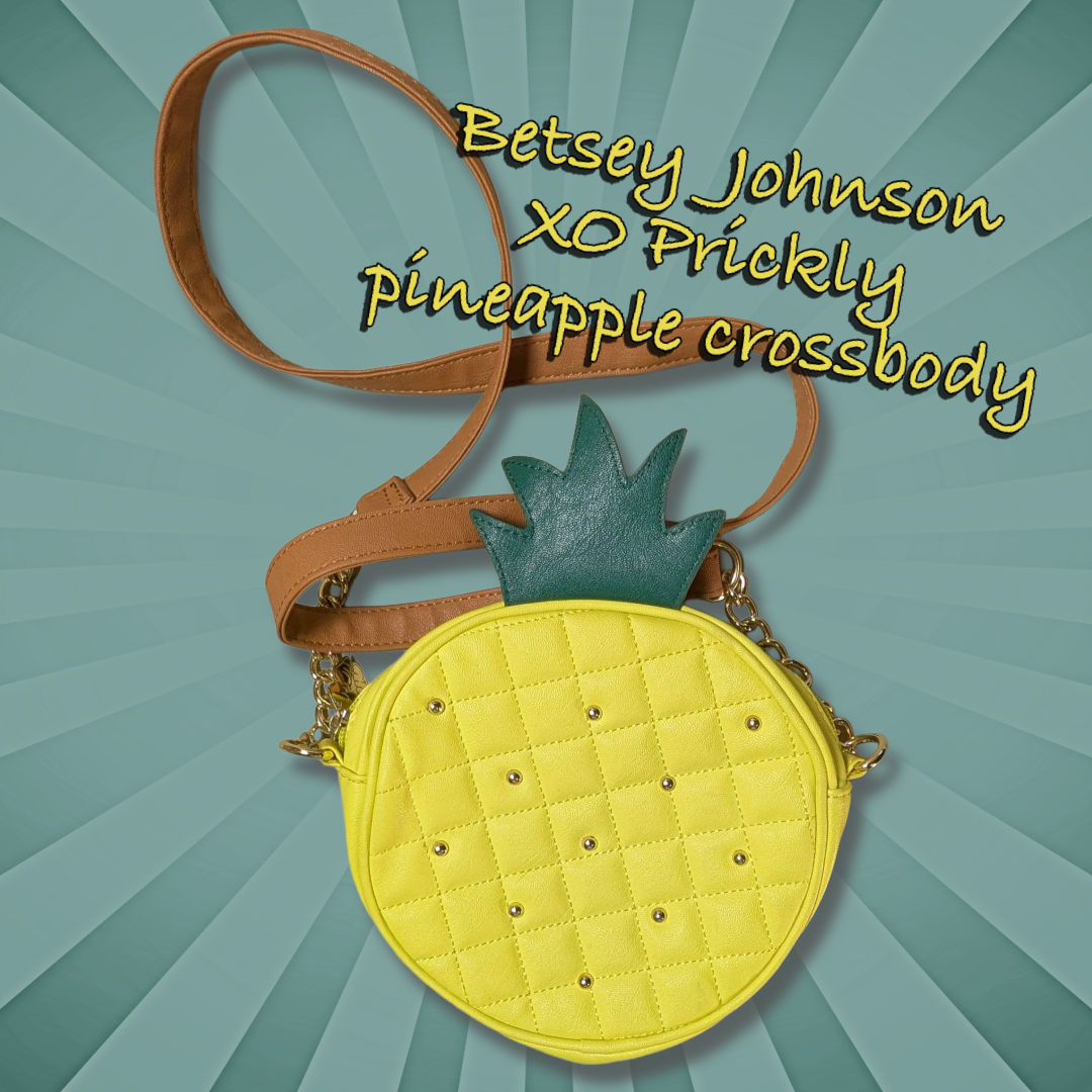 Betsey Johnson Kitsch "XO Prickly" Quilted Pineapple Crossbody