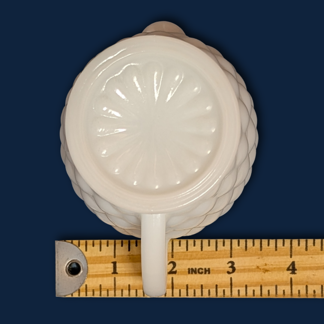 Anchor Hocking 50s Vintage Bubble Pattern Milk Glass Creamer