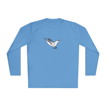 White Crow Yelling on Unisex Lightweight Long Sleeve Tee