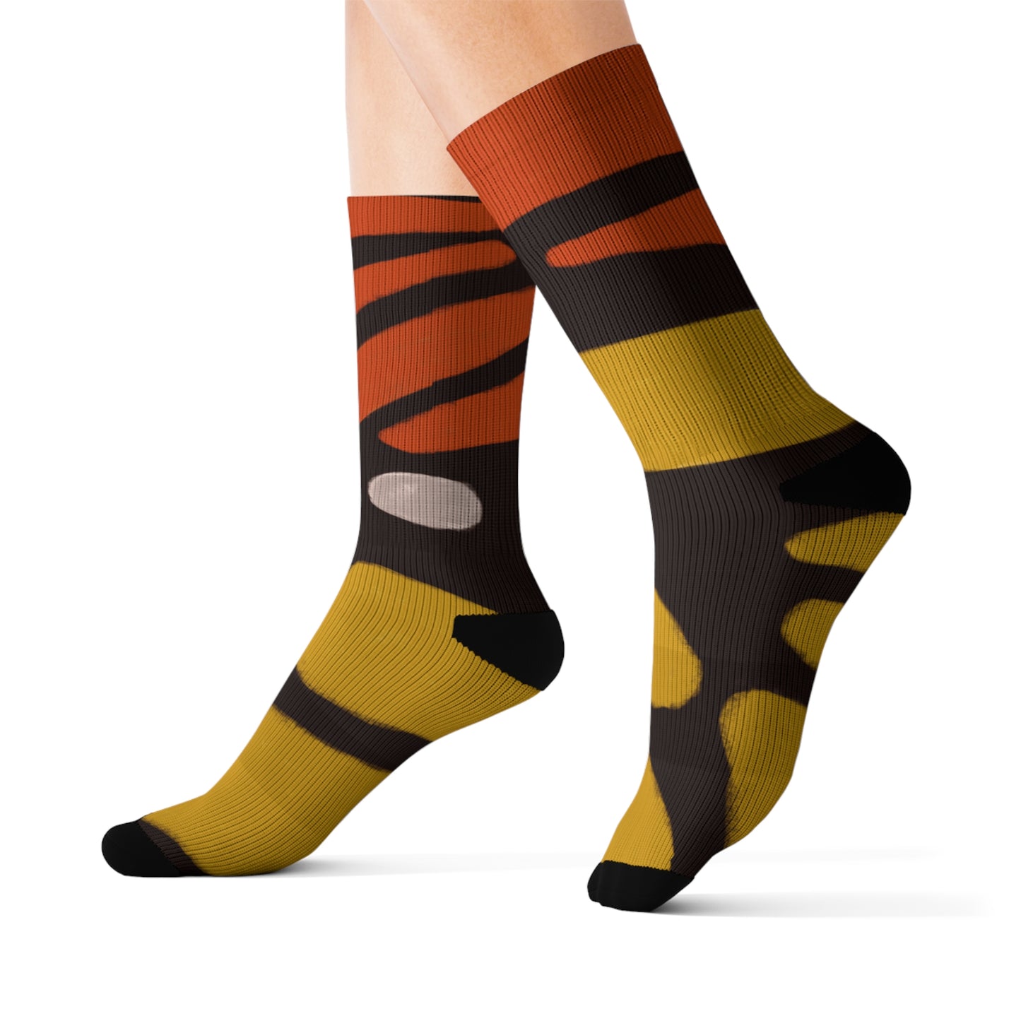 Monarch Majesty Unisex Cushioned Crew Socks ft. Original Butterfly Wing Art