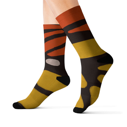 Monarch Majesty Unisex Cushioned Crew Socks ft. Original Butterfly Wing Art