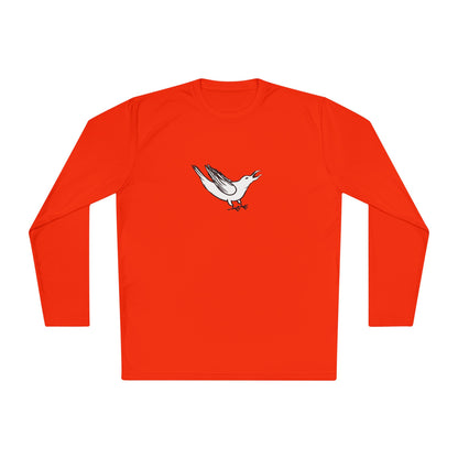 White Crow Yelling on Unisex Lightweight Long Sleeve Tee