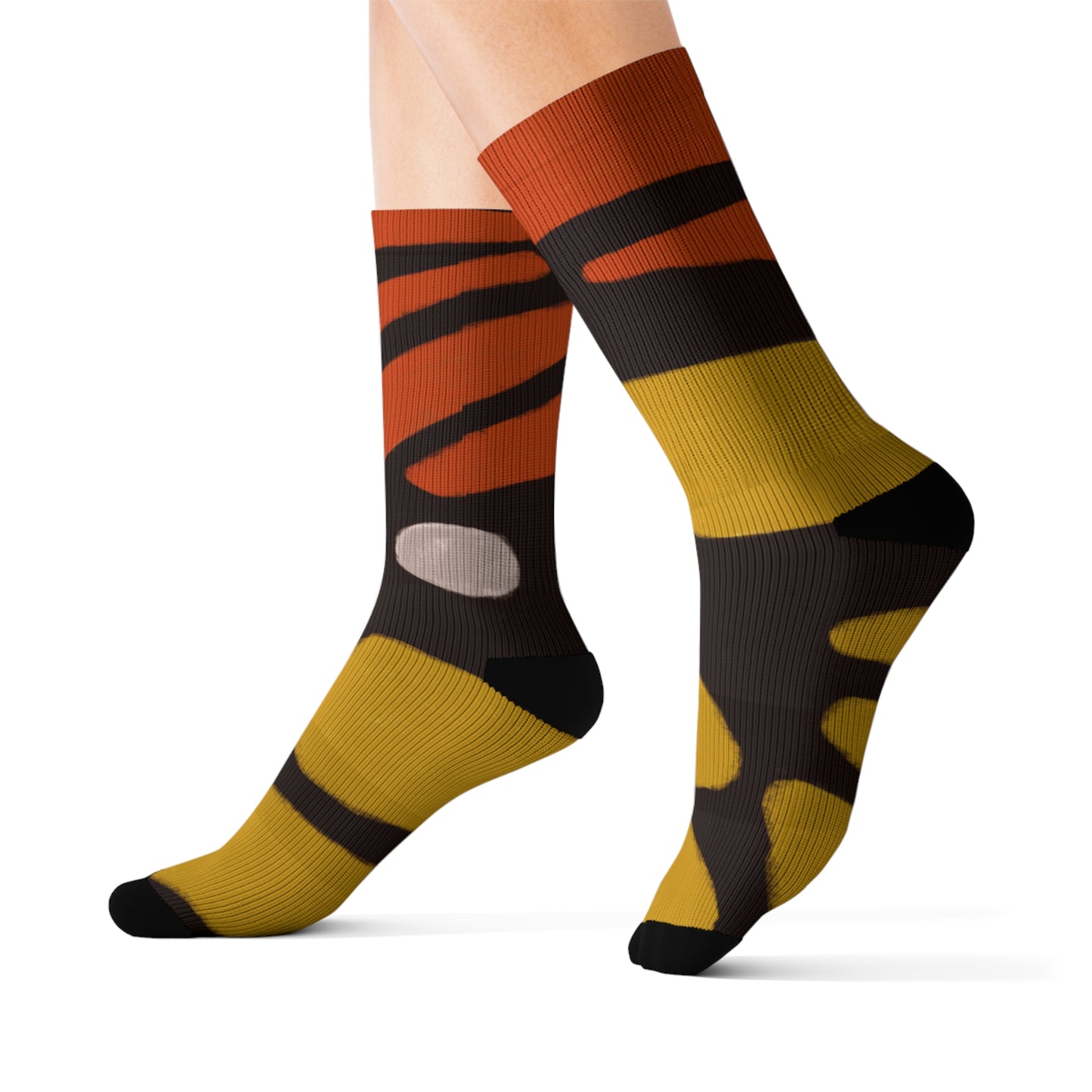 Monarch Majesty Unisex Cushioned Crew Socks ft. Original Butterfly Wing Art