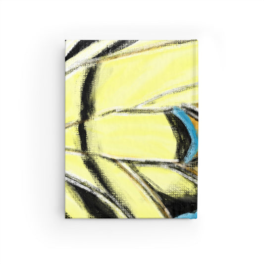 Eastern Tiger Swallowtail Butterfly Wing Hardcover Journal - 128 5"x7" 90gsm Blank Pages, Lay-Flat Binding