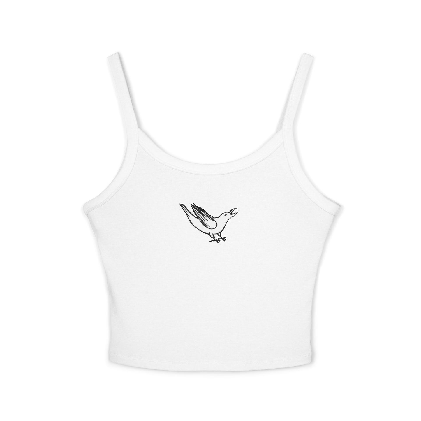 White Crow Yelling on Women's Micro-rib Tank Top