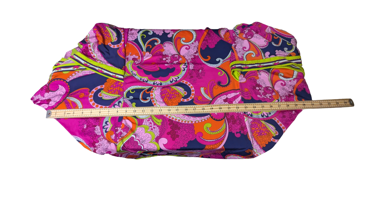 Trina Turk "French Riviera" Multi-Color Paisley Tunic Swim Cover-Up Dress size M