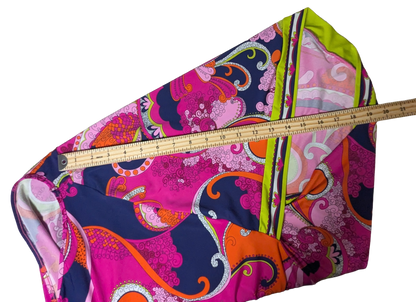 Trina Turk "French Riviera" Multi-Color Paisley Tunic Swim Cover-Up Dress size M