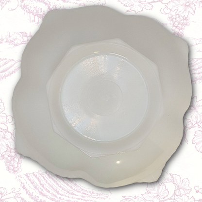 Vintage Anchor Hocking Pre-1968 White Milk Glass 'Harvest' Footed Pedestal Bowl