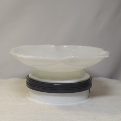 Vintage Anchor Hocking Pre-1968 White Milk Glass 'Harvest' Footed Pedestal Bowl